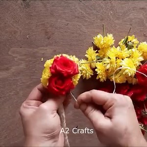 2 easy method to string flowers at Home | A2 Crafts