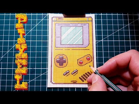 ✏ Comment dessiner une gameboy en pixel (dessin facile) ✏