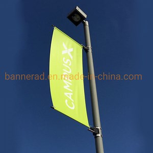 [Hot Item] Aluminium Alloy Light Pole Banner Clamp Windproof Flag Stand with Adjustable Flagpole