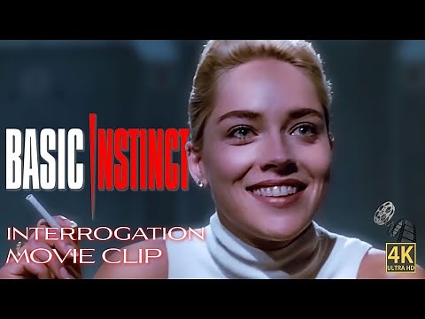 Sharon Stone BASIC INSTINCT 1992 | Interrogation Movie Clip