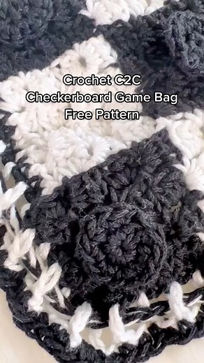 This c2c checkers pattern is easy and makes for a great travel game! Find out more here: https://www.nickishomemadecrafts.com/c2c-crochet-checkerboard-pattern/ #crochet #diycrafts #yarn #boardgames | Crochet Patterns & Tutorials by Nicki's Homemade Crafts