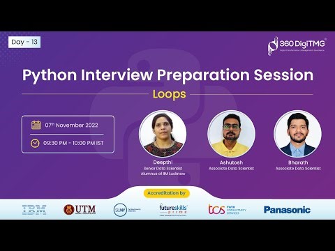 Python Interview Preparation Session | Loops | Day 13 | 360DigiTMG