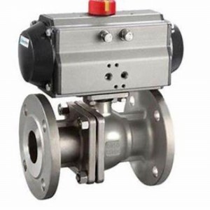 [Hot Item] Pneumatic Carbon Steel 2PCS Flange End Ball Valve