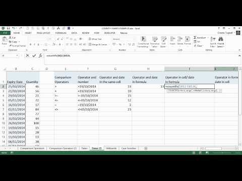 Excel COUNTIFS: Comparison Operators and Dates