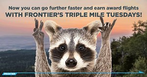 Fly a mile, earn a mile. Now with Frontier triple mile Tuesdays go 3x further. Become a member today and start earning faster! Sign up here: bit.ly/2SOsM6L | Frontier Airlines