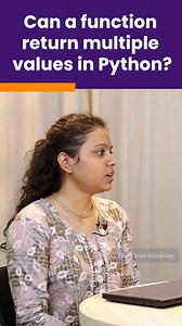 Can a function return multiple values in Python? #python #datascience #machinelearning #python #programming #developer #programmer #webdeveloper #technology #softwaredeveloper #fullstackdeveloper | Java By Kiran | Facebook