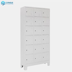 [Hot Item] Premium Quality 18 Door Metal Locker Gym Storage Shoe Racks with Lock