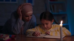 Mother Daughter Hijab Doing Homework Using Stock Footage Video (100% Royalty-free) 1064168038 | Shutterstock
