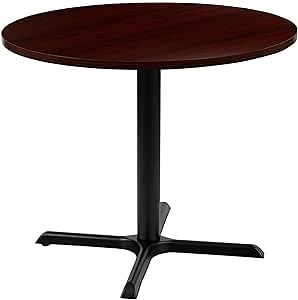 Offex Contemporary 36" Round Multi-Purpose Conference Table in Mahogany