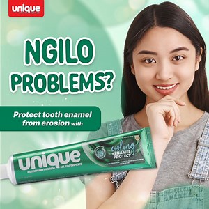 Daming bawal when you have a sensitive teeth! Avoid pangingilo by brushing with UNIQUE toothpaste Fresh Green Mint! 😊 Bili na sa pinakamalapit na grocery stores and supermarkets! 🛒 | Unique Toothpaste
