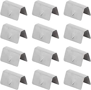 Wind Deflector Clips,12Pcs Car Wind Rain Deflector Channel Stainless Steel Fixing Retaining Clips Fit for G3