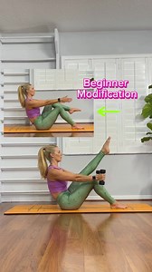 45K views · 653 reactions | Here is another great modification for beginners! Bending the knees is always a great way to level down an exercise and help you find success! This exercise is a challenge with or without weight and with or without straightening the leg! #beginnerworkout #homeworkouts | Beach Yoga Girl - Kerri Verna | Facebook