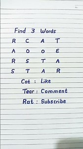 You get 5 second to find 3 words 😱