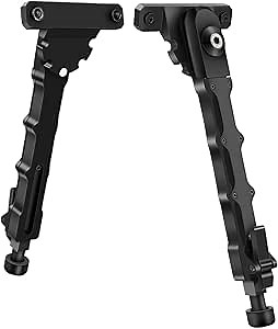 MidTen Keymod Bipod,Duty Black,Height 6-8 Inches for Hunting and Shooting