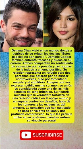 Gemma Chan y Dominic Cooper: del rechazo a un amor inquebrantable en Hollywood ✨💕