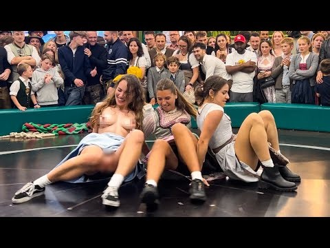 🔥 Girl’s Dress Flies Up on Teufelsrad 2025 😳 Oktoberfest Munich Madness in 4K 🎡