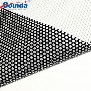 Hot Sell Inkjet Printable Vinyl One Way Vision Sticker One Way Vision Plastic Film for Marketing