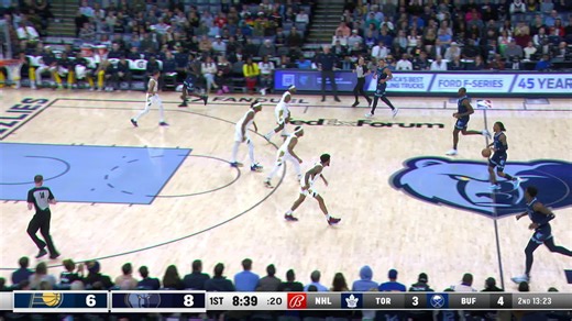 Ja Morant with a scoop layup to the rim