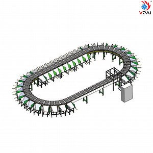 [Hot Item] Good Quality Automatic Barcode Reader Automated Sortation China Scraper Static Dimensioning System Parcel Sorting Conveyor