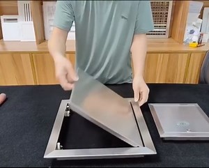 Stainless Steel Access Door with Lock & Key, Universal Access Panel for Wall/Ceiling, Concealed Wiring Wall Hole Cover Plate for Outdoor BBQ Island(20x22in)