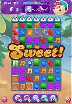 Candy Crush Saga Level 3732 Get 2 Stars, 18 Moves Complete