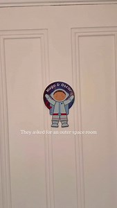 72 reactions · 4 comments | My four year old twinnies asked for an outer space room and they’re so thrilled with it! 敖 Wallpaper @digitalliving.ie Electric blinds @arkblinds.ie Bedspreads, lava lamp, wall rocket @amazon Light up signs, astronaut & planets @etsy Beds and beanbags @harveynormanie Bedside table @nextofficial #homerenovation #bedroom #bedroomdesign | Rosanna Davison Nutrition | Facebook