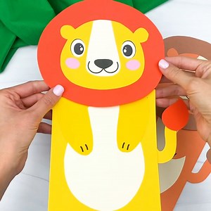 🦁 Lion Puppet Craft ✂️ Get the template on the blog | Simple Everyday Mom