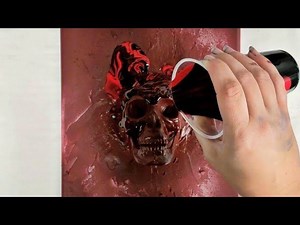 Totally in Halloween mode! Stay tuned for part 2! SEE PART 2 HERE: https://youtu.be/iUhwYWKalxw Check out some of Annette's work here: https://m.facebook.com/groups/2276432182636447?view=permalink&id=2406045546341776 Materials used: Artists loft flow acrylics Floetrol Water NO SILICONE Liquitex modeling paste valspar paint & primer spray Paint Ratios: 50% floetrol, 30% paint, 20% water MUSIC: Bound & Gagged by my husband @Johnnie Ferro's band No Convention. Download the track here: https://weare