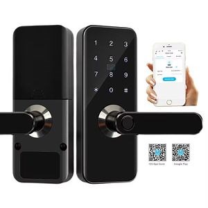 [Hot Item] Smart Ttlock APP Digital Door Lock with Card Aluminum Fingerprint Lock for Wooden Door