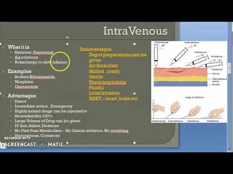 Pharmacology 002 b Intravenous Route IV Advantages Disadvantages Examples Drugs