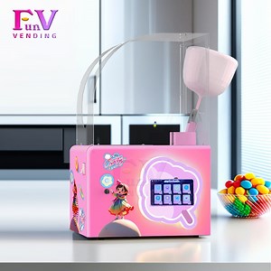 [Hot Item] Own Brand Cotton Candy Maker Customizable Mini Cotton Candy Vending Machine