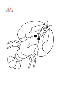 Målarbild hummer ♥ Måla Online och Skriv ut Gratis!