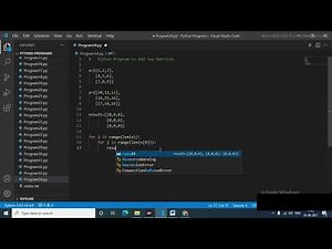 Python Program to Add Two Matrices
