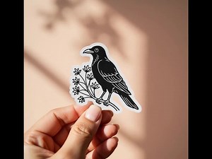 Raven Silhouette Vector: Crow Clipart, Floral Branch (digital Download) - Etsy Canada