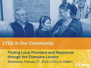 Finding Local Providers and Resources Through the Eldercare Locator