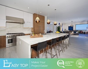 [Hot Item] Modern Style White Lacquer Mixed Wooden Color MFC Kitchen Cabinets