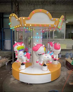 [Hot Item] Colorful Playground Rides 6 Seats Carousel Merry Go Round for Shopping Mall
