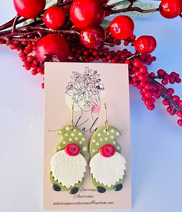 Christmas Gnome Earrings | Polymer Clay| Hand Made - Etsy Canada