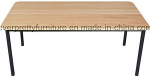 [Hot Item] School Library Wooden Metal Comfortable Student Reading Table