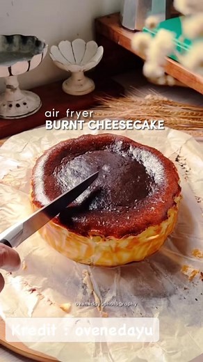 Burn cheese cake pakai air fryer 👉 👉https://shope.ee/4fV2eDYWJf untuk blend pakai ni https://shope.ee/3pvUDqW9op | Resepi Paling Sedap