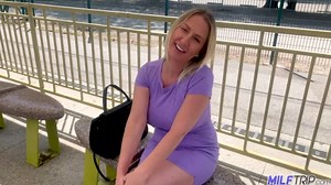 MilfTrip Big Tit Blonde MILF Has Freaky Car Foreplay