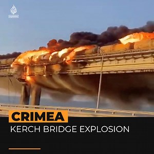 194K views · 4.6K reactions | Ukrainians say they’ve had a significant victory with the explosion that damaged a key bridge linking Russia with annexed Crimea. We look at why ⤵️ | Al Jazeera English | Facebook