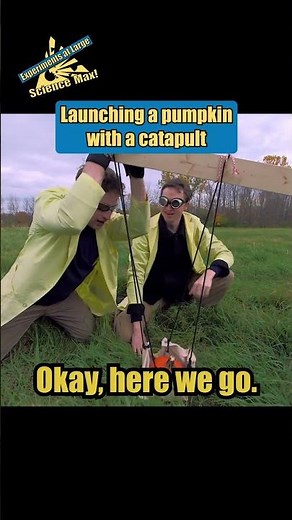 Launching a Pumpkin with a Catapult | Halloween | Science Max #shorts