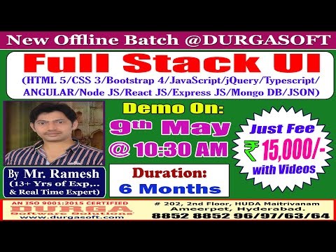 Full Stack UI Offline Training @ DURGASOFT