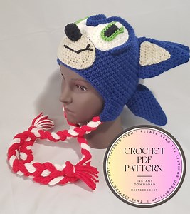 Crochet Pattern Bundle for Sonic & Shadow Hats | PDF Download Only | - Etsy