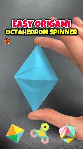 Easy Origami Octahedron Spinner Top Tutorial