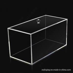 [Hot Item] Luxury Rectangular Acrylic CD Record Collection Storage Box Dust-Proof Cover