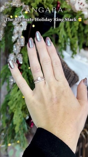 Holiday Ring Stack | Ring Stacking Ideas | Ruby and Diamond Ring | Angara Jewelry