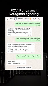 Ada yang punya anak kayak gini? Saking senangnya belajar coding sampe ngechat pun pake bahasa pemrograman 😂 Algonova punya kelas coding gratis untuk anak, kalau mau daftar langsung klik link di bio! 🚀 #anak #ibudananak #anakhebat #codinganak #lesanak #kursusanak #Ramadan #ramadan2025 #takjil #takjilramadhan | Algonova Indonesia by Algorithmics