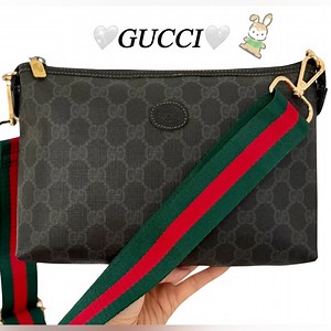 ✨🖤Auth🖤✨GUCCI Messenger interlocking Bag Unisex Clutch Pochette Ophidia Bag💕